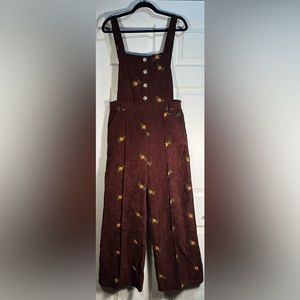 Ditsy Floral Corduroy Jumpsuit